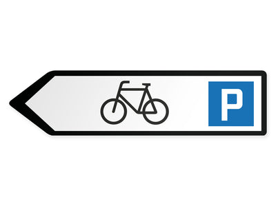 wegweiser-links-klein-fahrrad-parkplatz