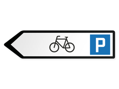 wegweiser-links-gross-fahrrad-parkplatz