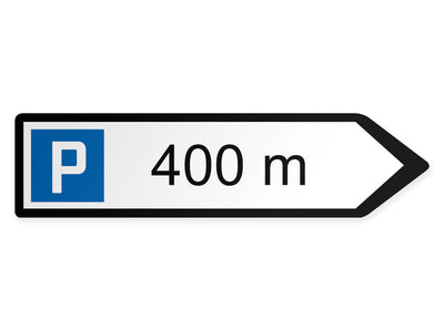 wegweiser-rechts-mittel-distanz-zum-parkplatz